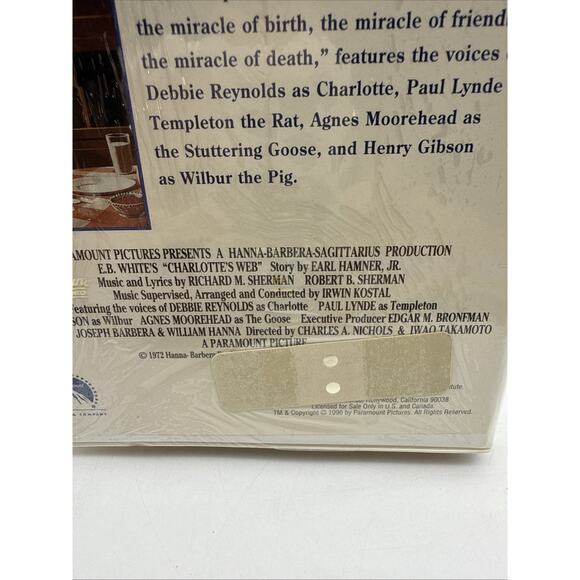 Charlottes Web VHS 1996 Clamshell Vintage Factory Sealed - Picture 12 of 12